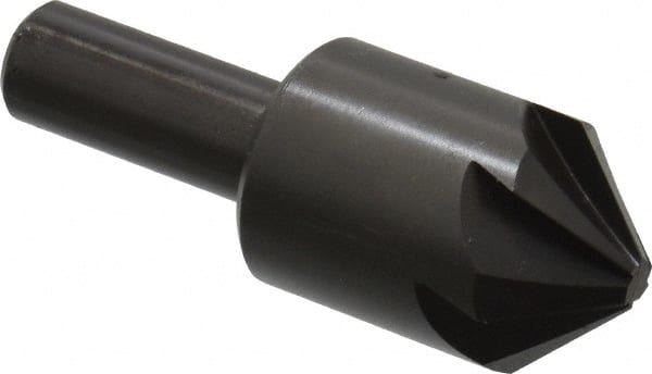 Hertel - 1" Head Diam, 1/2" Shank Diam, 6 Flute 90° High Speed Steel Countersink - Industrial Tool & Supply