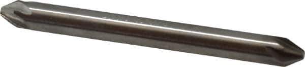 Hertel - 3/16" Head Diam, 3/16" Shank Diam, 6 Flute 60° High Speed Steel Countersink - 2" OAL, Straight Shank - Industrial Tool & Supply