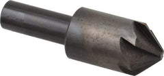 Hertel - 7/8" Head Diam, 1/2" Shank Diam, 6 Flute 90° High Speed Steel Countersink - 2-3/4" OAL, Straight Shank - Industrial Tool & Supply