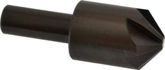 Hertel - 1" Head Diam, 1/2" Shank Diam, 6 Flute 100° High Speed Steel Countersink - 2-3/4" OAL, Straight Shank - Industrial Tool & Supply