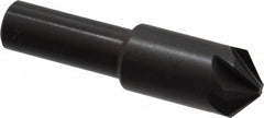 Hertel - 1/2" Head Diam, 3/8" Shank Diam, 6 Flute 100° High Speed Steel Countersink - Industrial Tool & Supply
