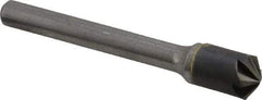 Hertel - 3/8" Head Diam, 1/4" Shank Diam, 6 Flute 120° Solid Carbide Countersink - 2-1/4" OAL, Straight Shank - Industrial Tool & Supply