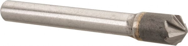 Hertel - 5/16" Head Diam, 1/4" Shank Diam, 6 Flute 100° Solid Carbide Countersink - Industrial Tool & Supply