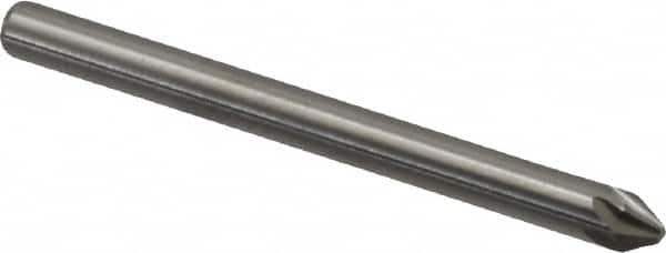 Hertel - 1/8" Head Diam, 1/8" Shank Diam, 6 Flute 60° Solid Carbide Countersink - Industrial Tool & Supply