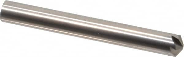 Hertel - 3/16" Head Diam, 3/16" Shank Diam, 6 Flute 120° Solid Carbide Countersink - Industrial Tool & Supply