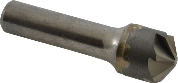 Hertel - 3/4" Head Diam, 1/2" Shank Diam, 6 Flute 120° Solid Carbide Countersink - Industrial Tool & Supply