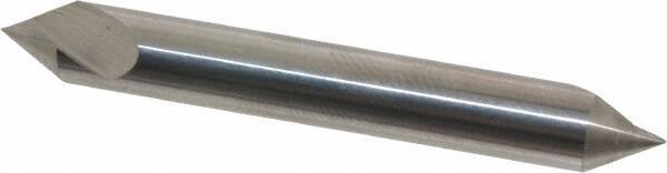 Hertel - 1/4" Head Diam, 1/4" Shank Diam, 1 Flute 60° Solid Carbide Countersink - 2" OAL, Straight Shank - Industrial Tool & Supply
