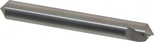 Hertel - 1/4" Head Diam, 1/4" Shank Diam, 1 Flute 100° Solid Carbide Countersink - Industrial Tool & Supply