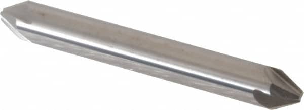 Hertel - 1/4" Head Diam, 1/4" Shank Diam, 4 Flute 60° Solid Carbide Countersink - Industrial Tool & Supply