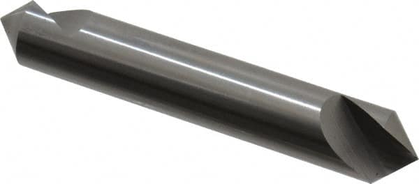 Hertel - 1/2" Head Diam, 1/2" Shank Diam, 1 Flute 90° Solid Carbide Countersink - Industrial Tool & Supply