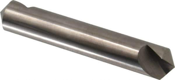 Hertel - 1/2" Head Diam, 1/2" Shank Diam, 1 Flute 110° Solid Carbide Countersink - 3" OAL, Straight Shank - Industrial Tool & Supply