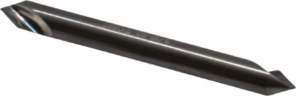 Hertel - 3/16" Head Diam, 3/16" Shank Diam, 1 Flute 60° Solid Carbide Countersink - Industrial Tool & Supply