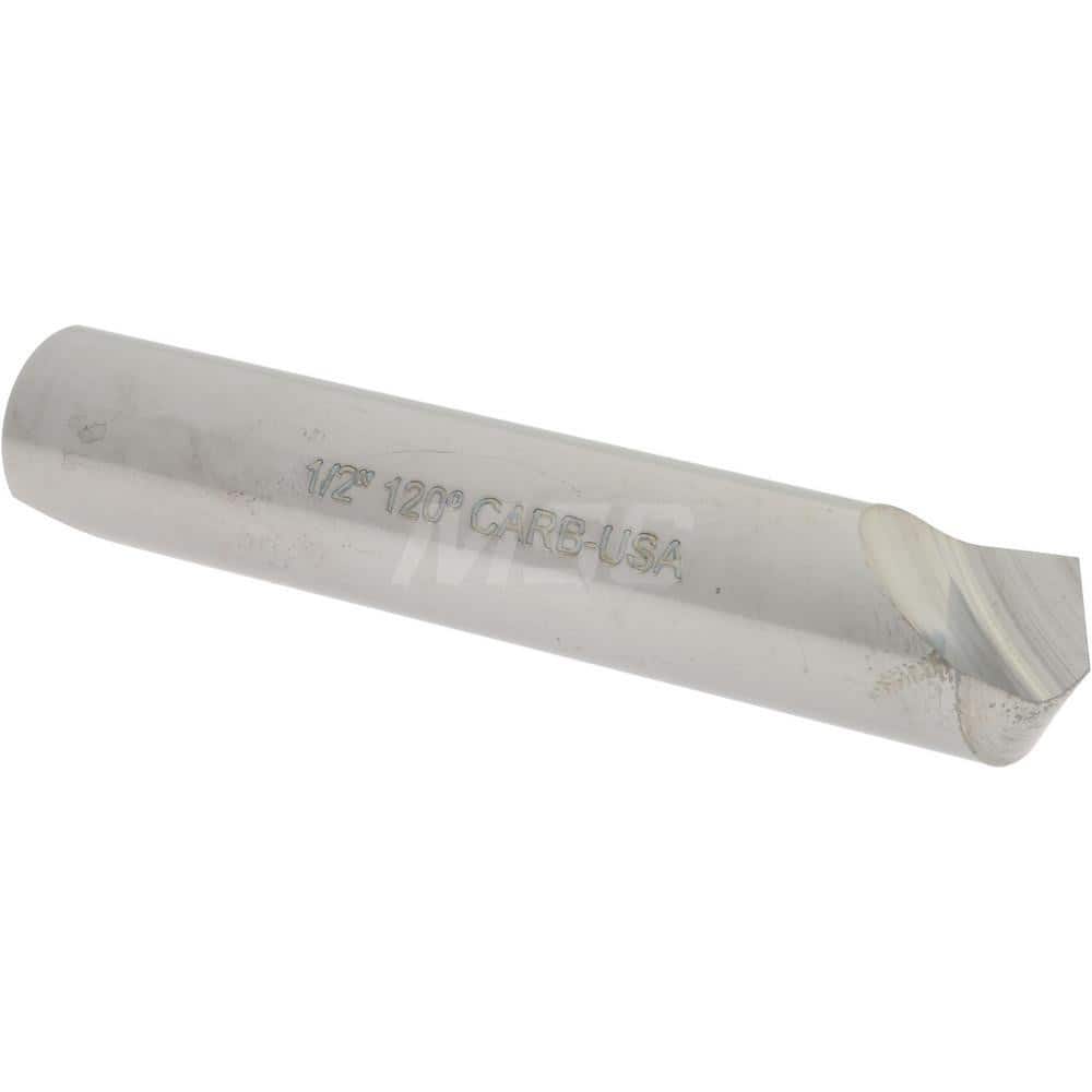 1/2″ Head Diam, 1/2″ Shank Diam, 1 Flute 120° Solid Carbide Countersink 3″ OAL, Straight Shank