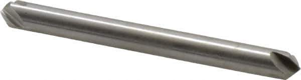 Hertel - 3/16" Head Diam, 3/16" Shank Diam, 4 Flute 90° High Speed Steel Countersink - 1-7/8" OAL, Straight Shank - Industrial Tool & Supply