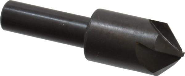 Hertel - 5/8" Head Diam, 3/8" Shank Diam, 4 Flute 90° High Speed Steel Countersink - 2-1/8" OAL, Straight Shank - Industrial Tool & Supply