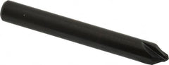 Hertel - 1/4" Head Diam, 1/4" Shank Diam, 4 Flute 60° High Speed Steel Countersink - Industrial Tool & Supply