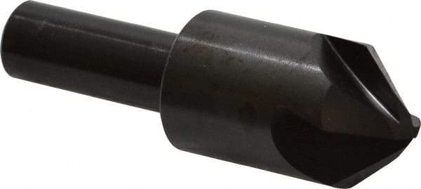 Hertel - 7/8" Head Diam, 1/2" Shank Diam, 4 Flute 82° High Speed Steel Countersink - 2-13/16" OAL, Straight Shank - Industrial Tool & Supply