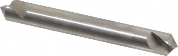Hertel - 1/4" Head Diam, 1/4" Shank Diam, 1 Flute 100° High Speed Steel Countersink - Industrial Tool & Supply