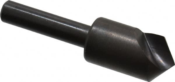 Hertel - 1/2" Head Diam, 1/4" Shank Diam, 1 Flute 100° High Speed Steel Countersink - Industrial Tool & Supply