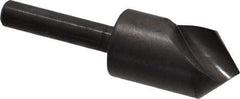 Hertel - 5/8" Head Diam, 1/4" Shank Diam, 1 Flute 90° High Speed Steel Countersink - 2-1/4" OAL, Straight Shank - Industrial Tool & Supply
