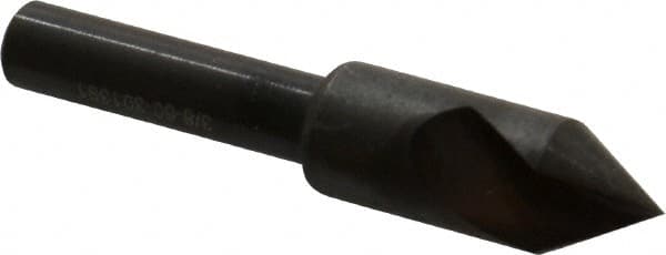 Hertel - 3/8" Head Diam, 1/4" Shank Diam, 1 Flute 60° High Speed Steel Countersink - Industrial Tool & Supply