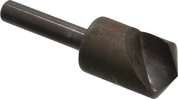 Hertel - 5/8" Head Diam, 1/4" Shank Diam, 1 Flute 82° High Speed Steel Countersink - Industrial Tool & Supply