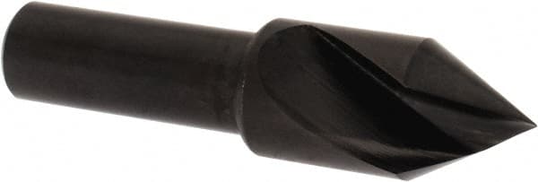 Hertel - 1/2" Head Diam, 3/8" Shank Diam, 1 Flute 60° High Speed Steel Countersink - Industrial Tool & Supply