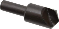 Hertel - 7/8" Head Diam, 1/2" Shank Diam, 1 Flute 120° High Speed Steel Countersink - 2-3/4" OAL, Straight Shank - Industrial Tool & Supply