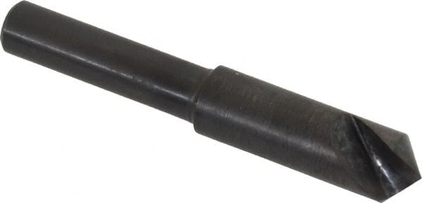 Hertel - 5/16" Head Diam, 1/4" Shank Diam, 1 Flute 100° High Speed Steel Countersink - Industrial Tool & Supply