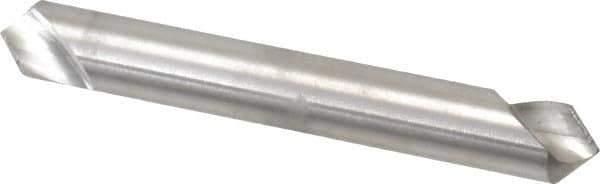 Hertel - 1/4" Head Diam, 1/4" Shank Diam, 1 Flute 90° High Speed Steel Countersink - 2" OAL, Straight Shank - Industrial Tool & Supply