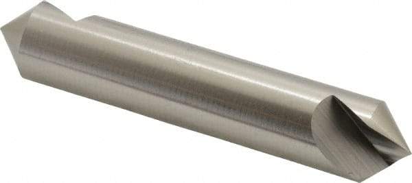 Hertel - 3/4" Head Diam, 3/4" Shank Diam, 1 Flute 90° High Speed Steel Countersink - 3-1/2" OAL, Straight Shank - Industrial Tool & Supply