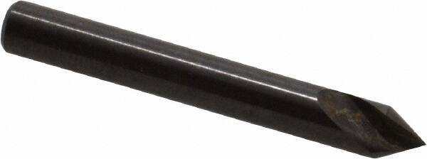 Hertel - 3/16" Head Diam, 3/16" Shank Diam, 1 Flute 60° High Speed Steel Countersink - 1-1/2" OAL, Straight Shank - Industrial Tool & Supply