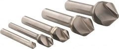 Hertel - 5 Piece, 1/4 to 1" Head Diam, 82° Included Angle, Countersink Set - Industrial Tool & Supply