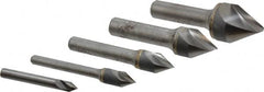 Hertel - 5 Piece, 1/4 to 1" Head Diam, 60° Included Angle, Countersink Set - Industrial Tool & Supply