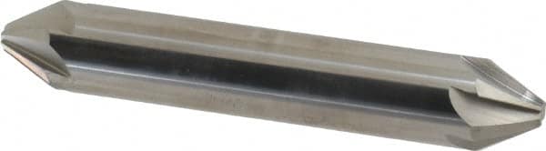 Hertel - 1/2" Head Diam, 1/2" Shank Diam, 6 Flute 60° Solid Carbide Countersink - Industrial Tool & Supply