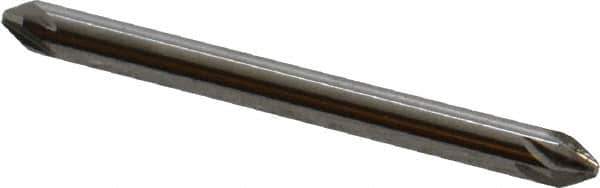 Hertel - 1/8" Head Diam, 1/8" Shank Diam, 6 Flute 60° Solid Carbide Countersink - 1-1/2" OAL, Straight Shank - Industrial Tool & Supply