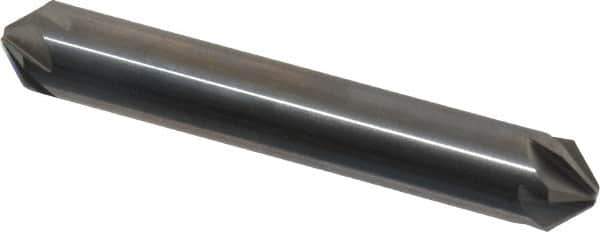 Hertel - 3/8" Head Diam, 3/8" Shank Diam, 6 Flute 90° Solid Carbide Countersink - 2-1/2" OAL, Straight Shank - Industrial Tool & Supply