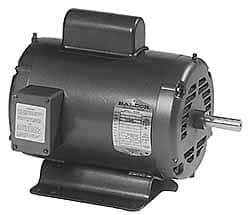 Baldor - 5 Max hp, 1,725 Max RPM, Electric AC DC Motor - 208, 230 V Input, Single Phase, 184T Frame - Industrial Tool & Supply