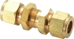 Ham-Let - 1/2" OD, Brass Bulkhead Union - Comp x Comp Ends - Industrial Tool & Supply