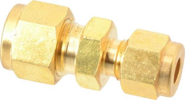 Ham-Let - 3/8 x 1/4" OD, Brass Union - Comp x Comp Ends - Industrial Tool & Supply