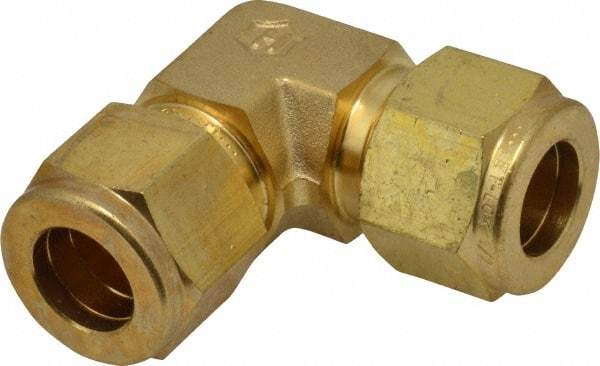 Ham-Let - 1/2" OD, Brass Union Elbow - Comp x Comp Ends - Industrial Tool & Supply