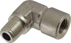 Ham-Let - 1/4" Grade 316 Stainless Steel Pipe 90° Street Elbow - FNPT x MNPT End Connections, 6,200 psi - Industrial Tool & Supply