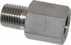 Ham-Let - 1/4" Grade 316 Stainless Steel Pipe Adapter - FNPT x MNPT End Connections, 6,200 psi - Industrial Tool & Supply