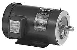 Baldor - 1/3 Max hp, 3,450 Max RPM, Electric AC DC Motor - 208, 230, 460 V Input, Three Phase, 56C Frame - Industrial Tool & Supply