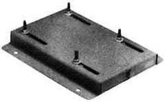 Made in USA - 1/2" Bolt Steel Rigid Fixed Base Motor Base - Adjusting Double Screw, 256 NEMA Frame - Industrial Tool & Supply