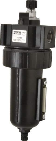 Parker - 1/2" NPT, 250 Max psi Standard Mist Lubricator - Metal Bowl with Sight Glass, Zinc Body, 90 CFM, 175°F Max Temp, 3.24" Wide x 9.27" High - Industrial Tool & Supply
