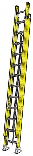 Werner - 20' High, Type IAA Rating, Fiberglass Extension Ladder - Industrial Tool & Supply