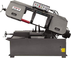 Jet - 13 x 21" Max Capacity, Semi-Automatic Variable Speed Pulley Horizontal Bandsaw - 80 to 260 SFPM Blade Speed, 230/460 Volts, 45°, 3 hp, 3 Phase - Industrial Tool & Supply