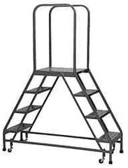 PW Platforms - 5 Step Platform - 800 Lb Capacity, 50" Platform Height, 20" Base Width x 68" Base Depth - Industrial Tool & Supply