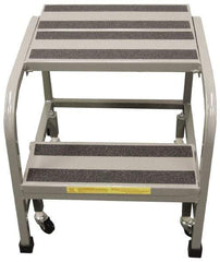 PW Platforms - 3 Step Stand - Office Mobile Stand, 300 Lb Capacity, 30" Platform Height, 26" Base Width x 28" Base Depth - Industrial Tool & Supply